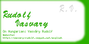 rudolf vasvary business card